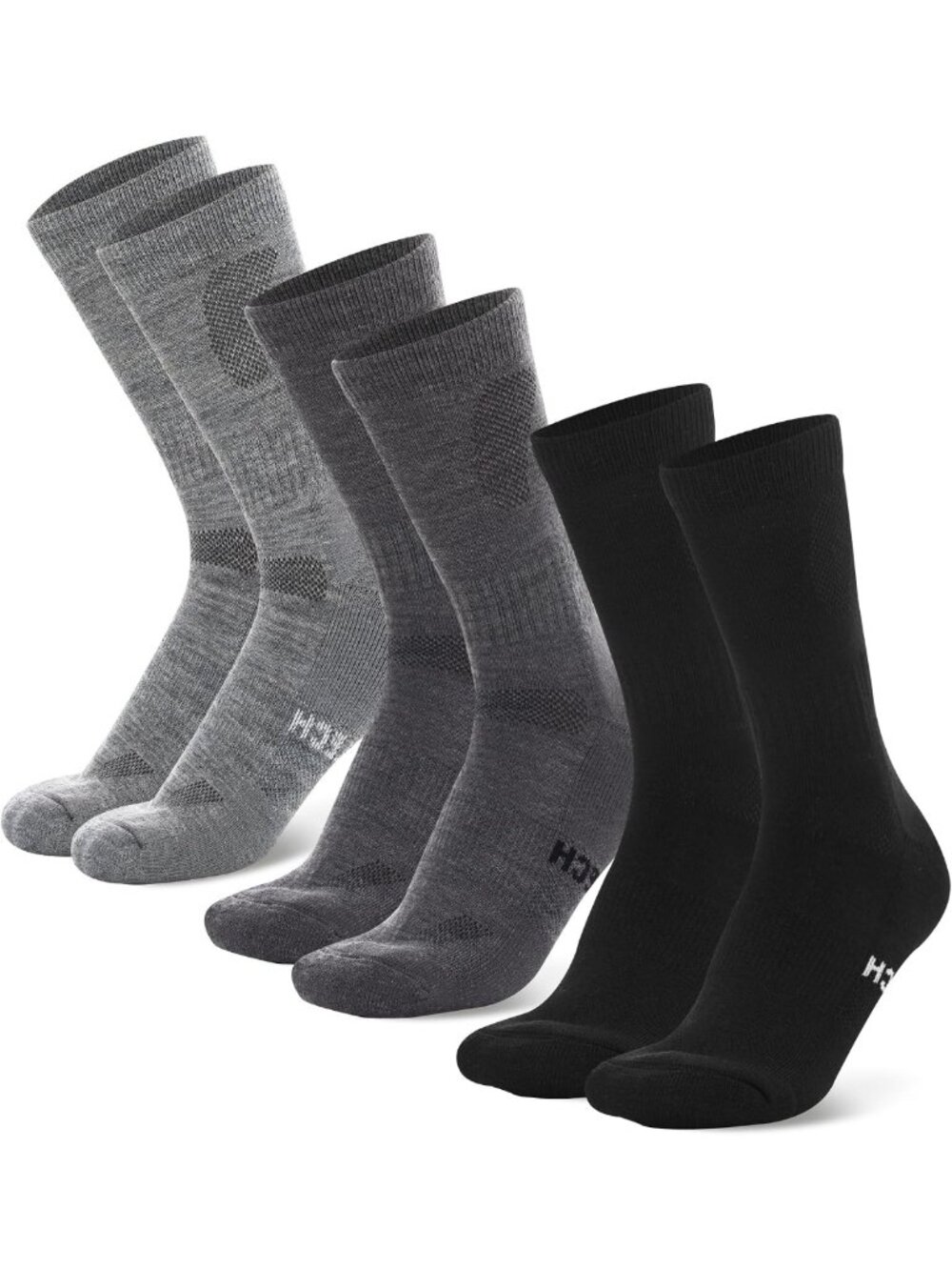 Cozy Merino Wool Hiking Socks for Men & Women - 3-6 Pack Crew Style